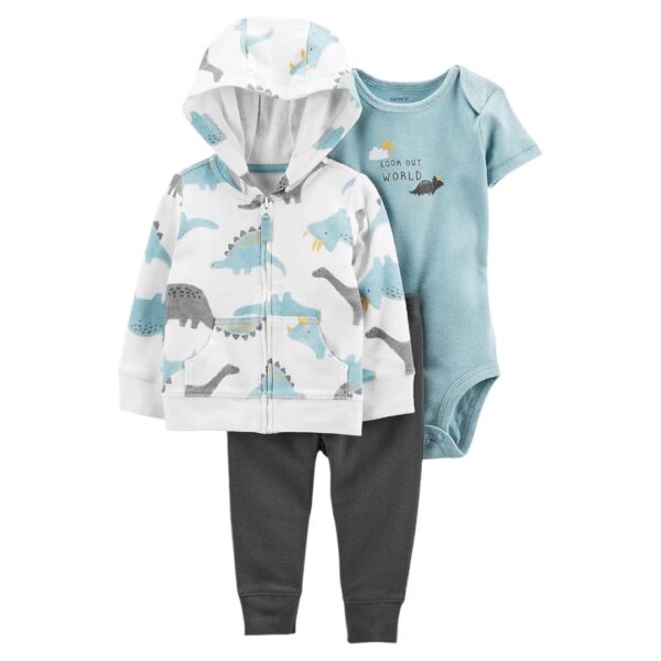 Conjunto de ropa para bebé con dinosaurios