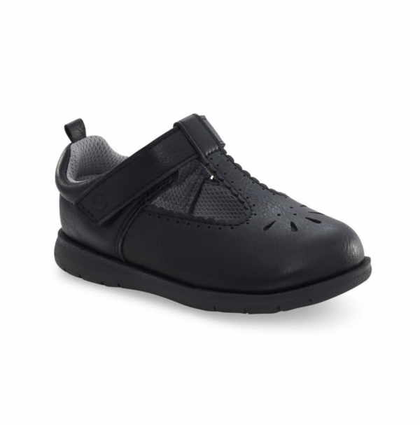 Zapatos Negros con Tira Ajustable Stride Rite